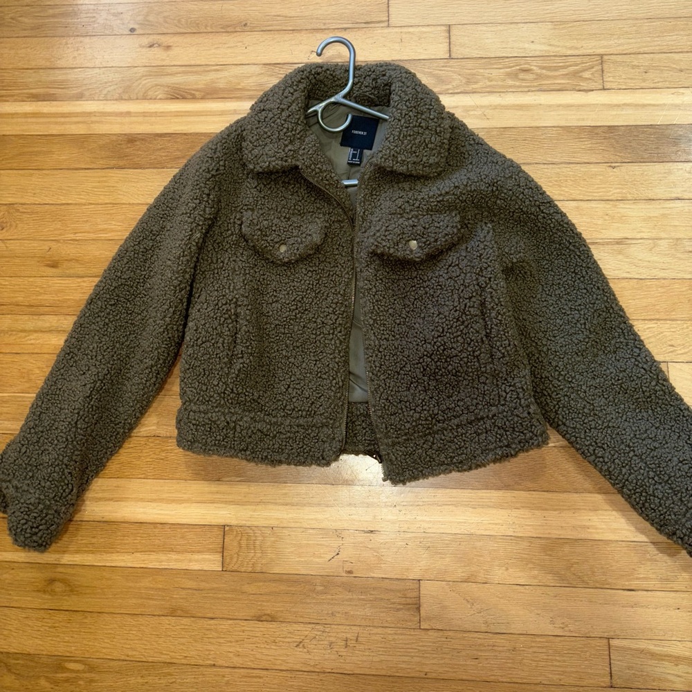 Green sherpa jacket